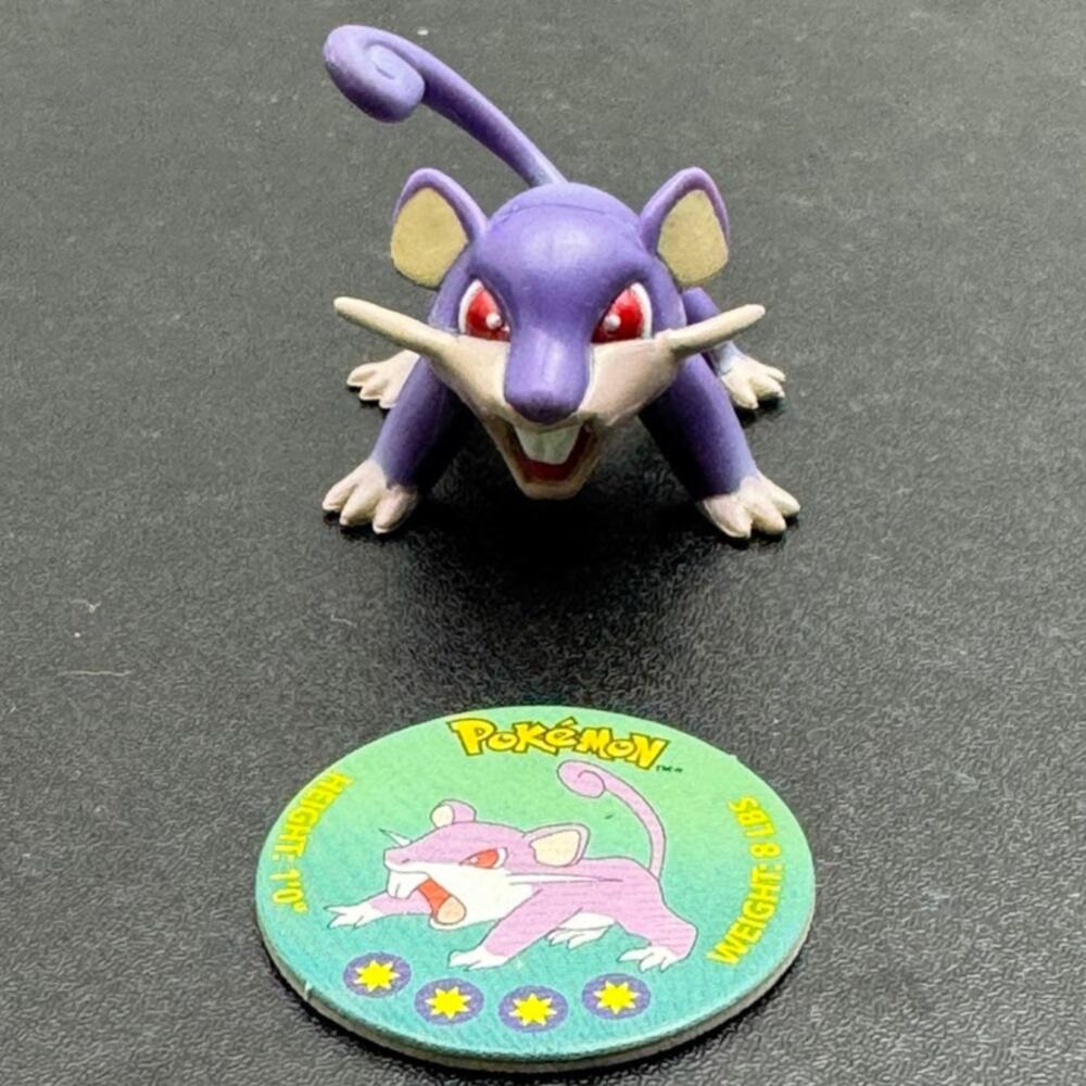 Rattata Tomy Pokemon Vintage PVC Figure With Coin CGTSJ 1998